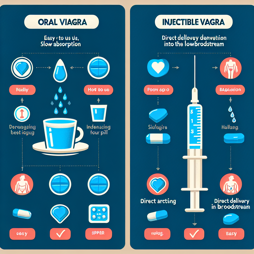 Diferencias entre Viagra oral e inyectable