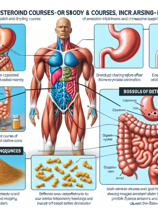 Cómo afecta Cursos de esteroides para secado y modelado corporal (aumento de masa magra) al sistema digestivo